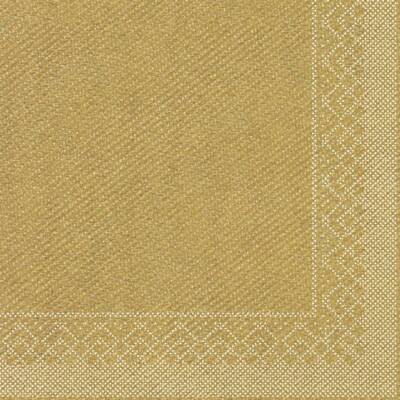 Tissue-Servietten 33 x 33 cm 1/4 Falz - Vollflächendruck: GOLD
