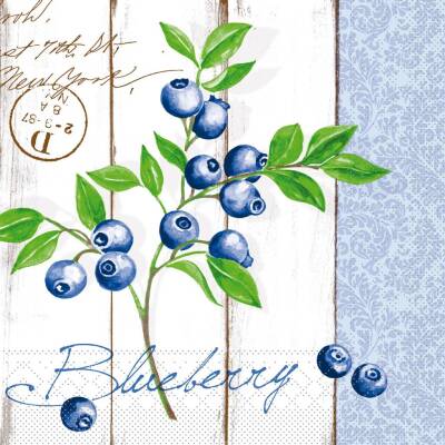 Tissue-Servietten 40 x 40 cm 1/4 Falz - Blueberry