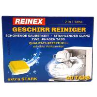 Reinex 2 in 1 Geschirr Reiniger Tabs | 40 Stk. á 20g