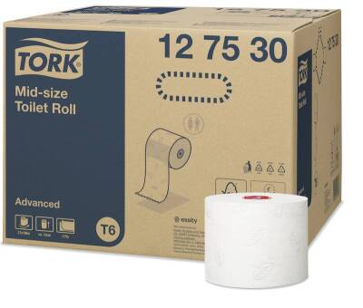 TORK® [127530] Advanced | Toilettenpapier Midi-Rolle | 27 x 100 m | 2 lagig | T6